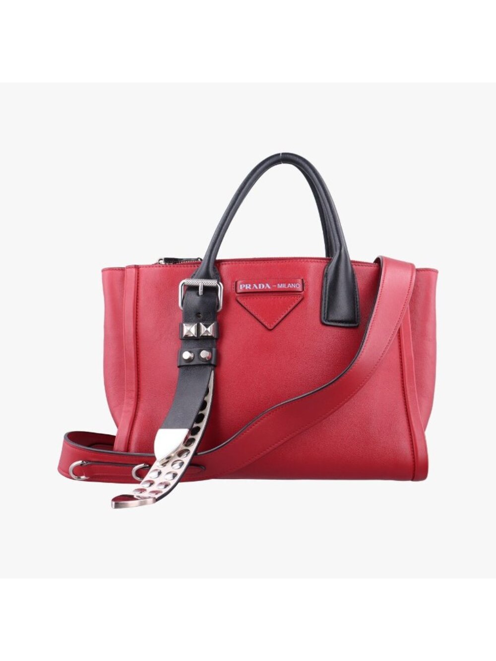Prada Concept Red Leather 31 Shoulder Bag